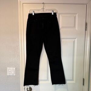 MOTHER Women's Black Straight Leg Jeans